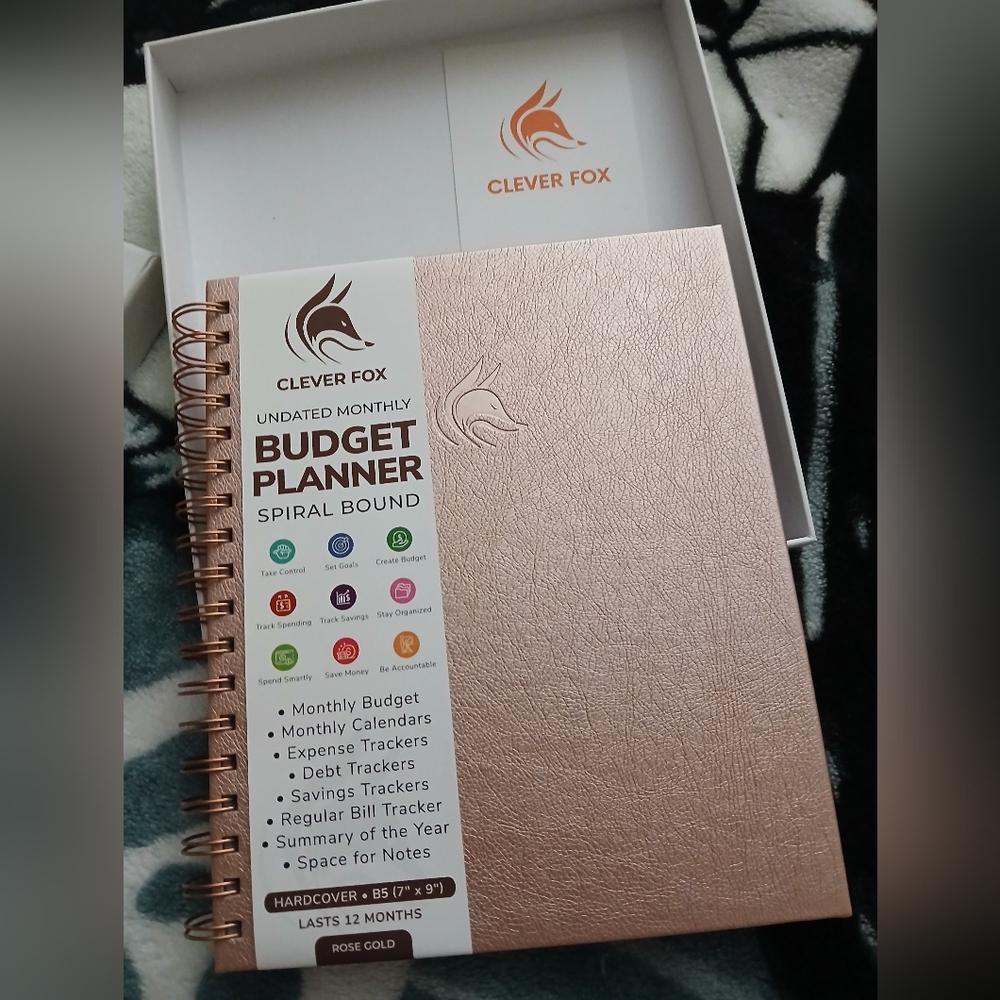 Clever Fox Rose Gold Budget Planner